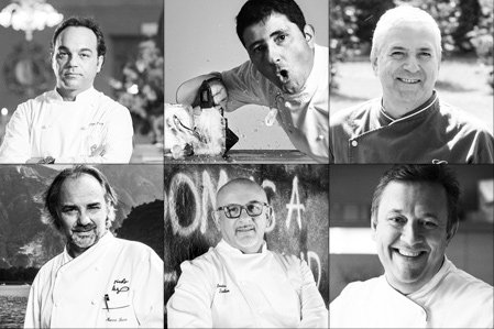 Giuseppe D'Aquino, Pietro D'Agostino, Walter Ferretto, Marco Sacco, Claudio Sadler ed Emanuele Scarello per Italian Gourmet